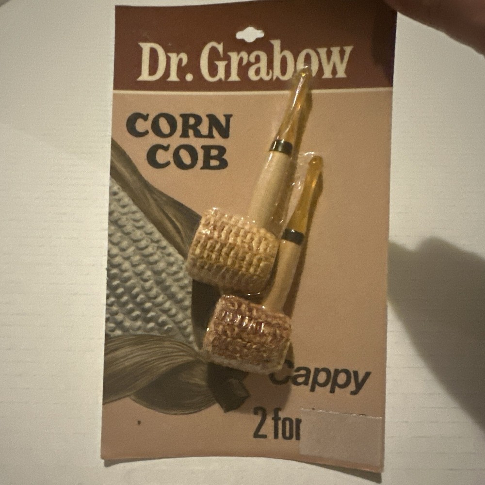 Vintage Dr Grabow Corn Cob Pipe 2 Count / MOC NOS NEW