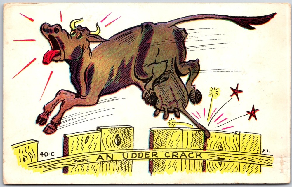 An Udder Crack, Comic - Postcard