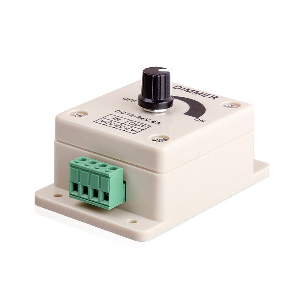 12V 24V LED Light Dimmer Switch 8A Voltage Regulator Adjustable Controller