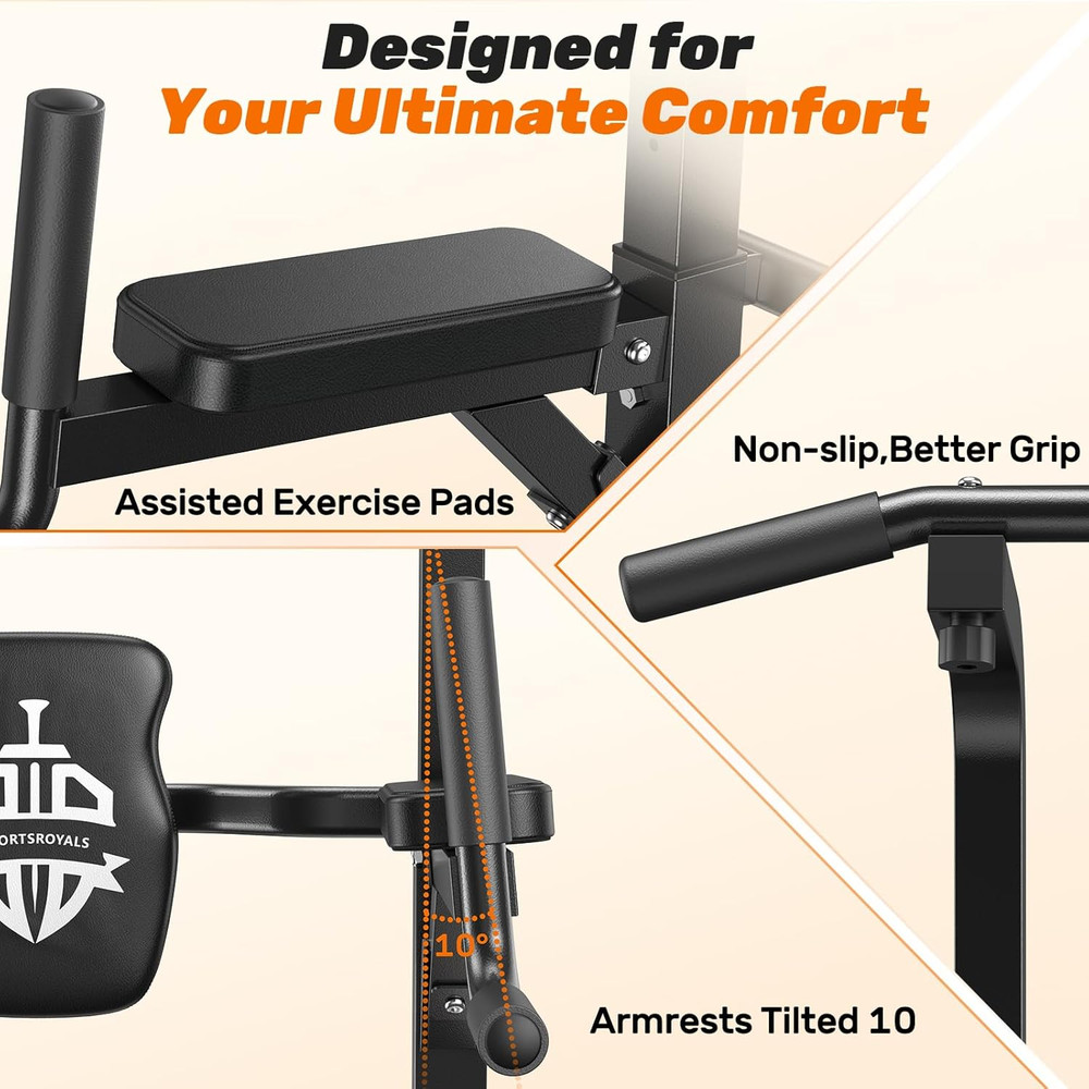 Power Tower Pull up Bar Station, 450LBS Stable Pull up Dip Station for Home Gym