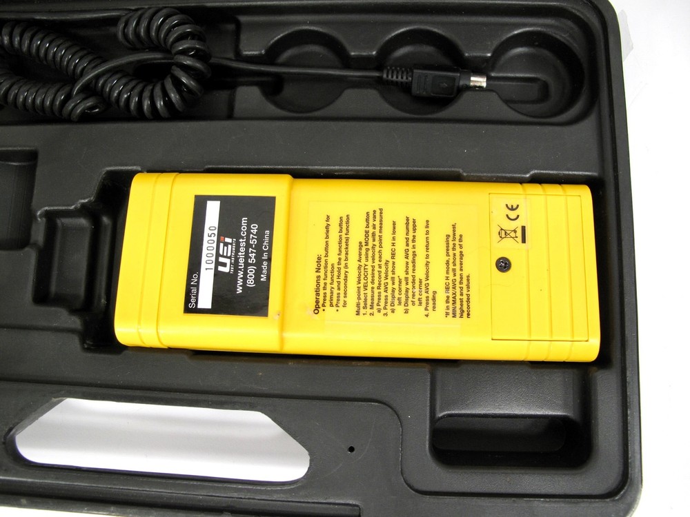 UEi DAFM3 CFM Anemometer Airflow Meter HVAC Tool w/ Case & Vane Sensor