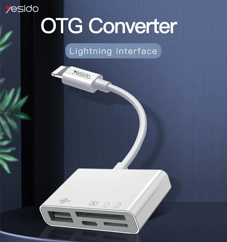 4 in 1 Memory Card Reader OTG Cable Adapter iPhone 8 Plus iPad 12 13 14 Pro Max