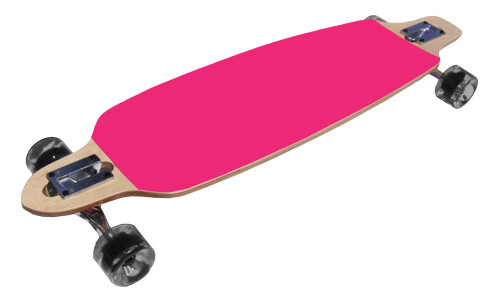 PINK Top BAMBOO Bottom DROP THRU LOWRIDER Skateboard SPEED LONGBOARD
