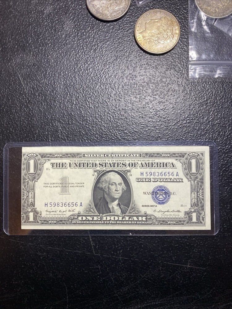 💎 1957 A One Dollar Blue Silver Certificate (CUTTING ERROR)