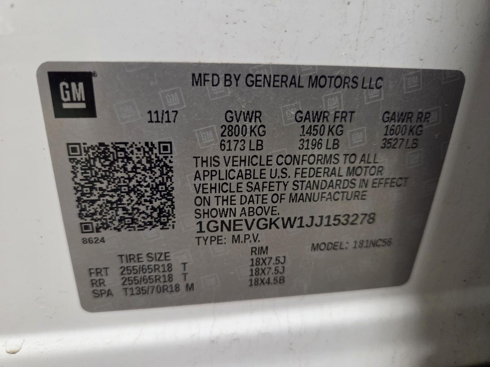 Used Collision Avoidance Control Module fits: 2018 Chevrolet Traverse Driver Ass