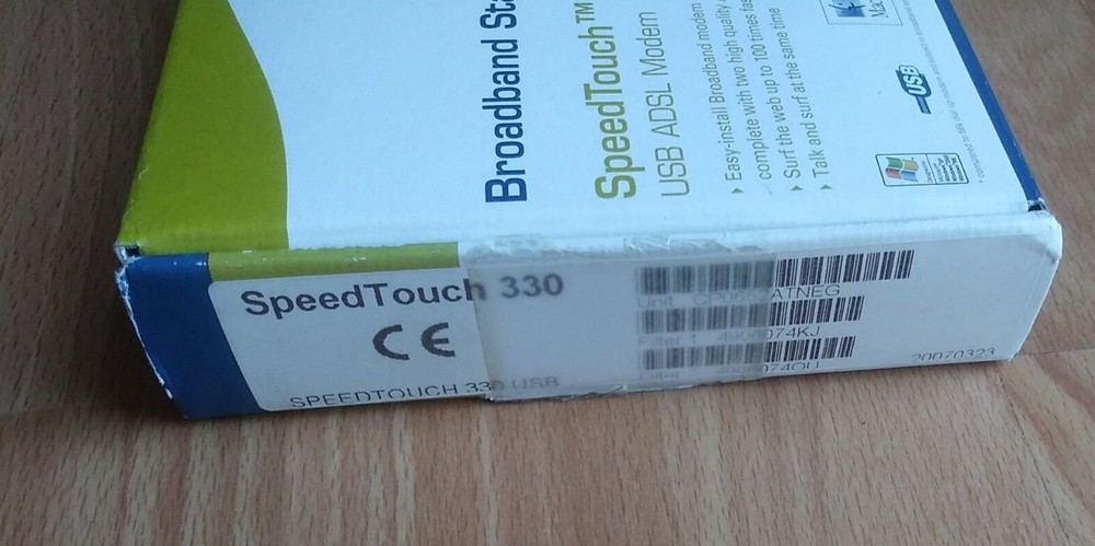 Speedtouch 330 Broadband Starter Kit - USB ADSL Modem - Windows Mac - New Sealed