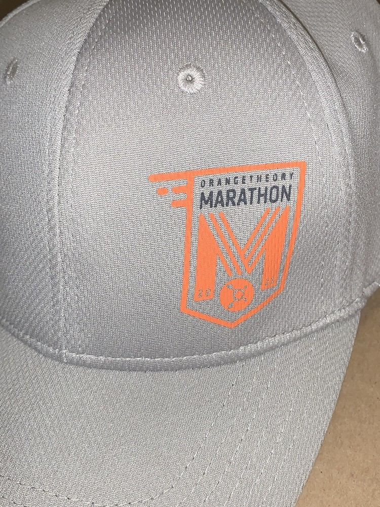 Orange Theory gray mesh Marathon Ball Cap Hat Adjustable Baseball New