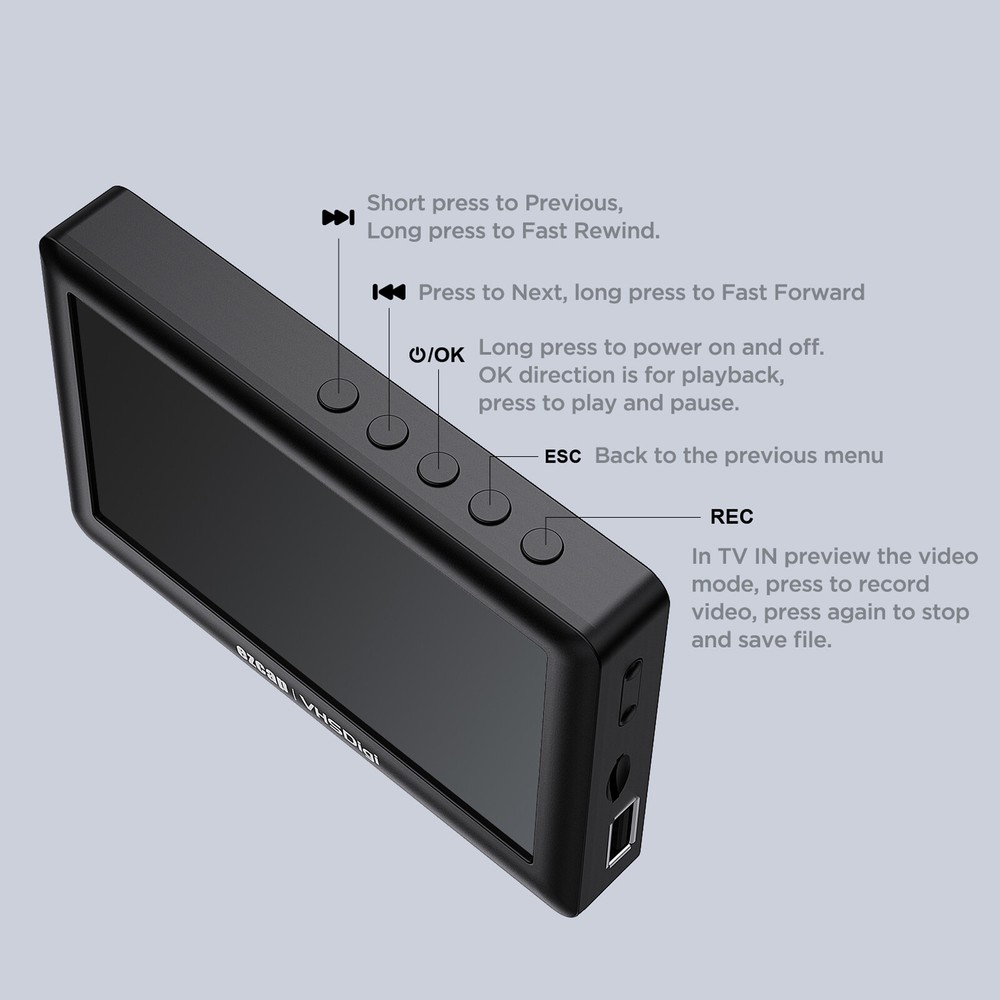 VCR VHS Video to Digital Converter 3.0 Third Generation USB Capture Device C5F8