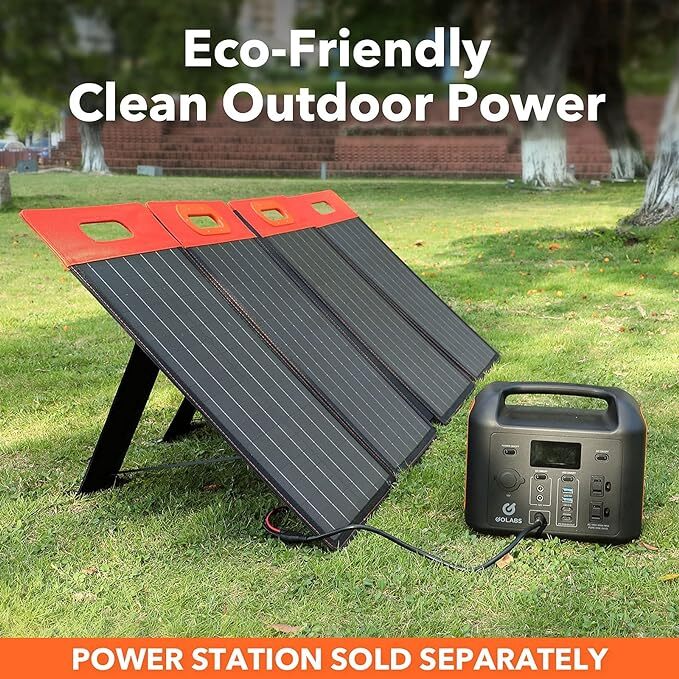 GOLABS SF60 Portable Solar Panel Monocrystalline Kickstand - Orange/Black