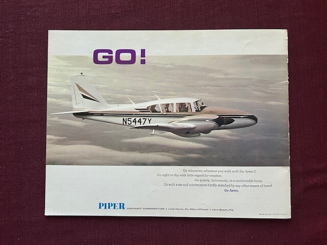 Piper Aztec C brochure