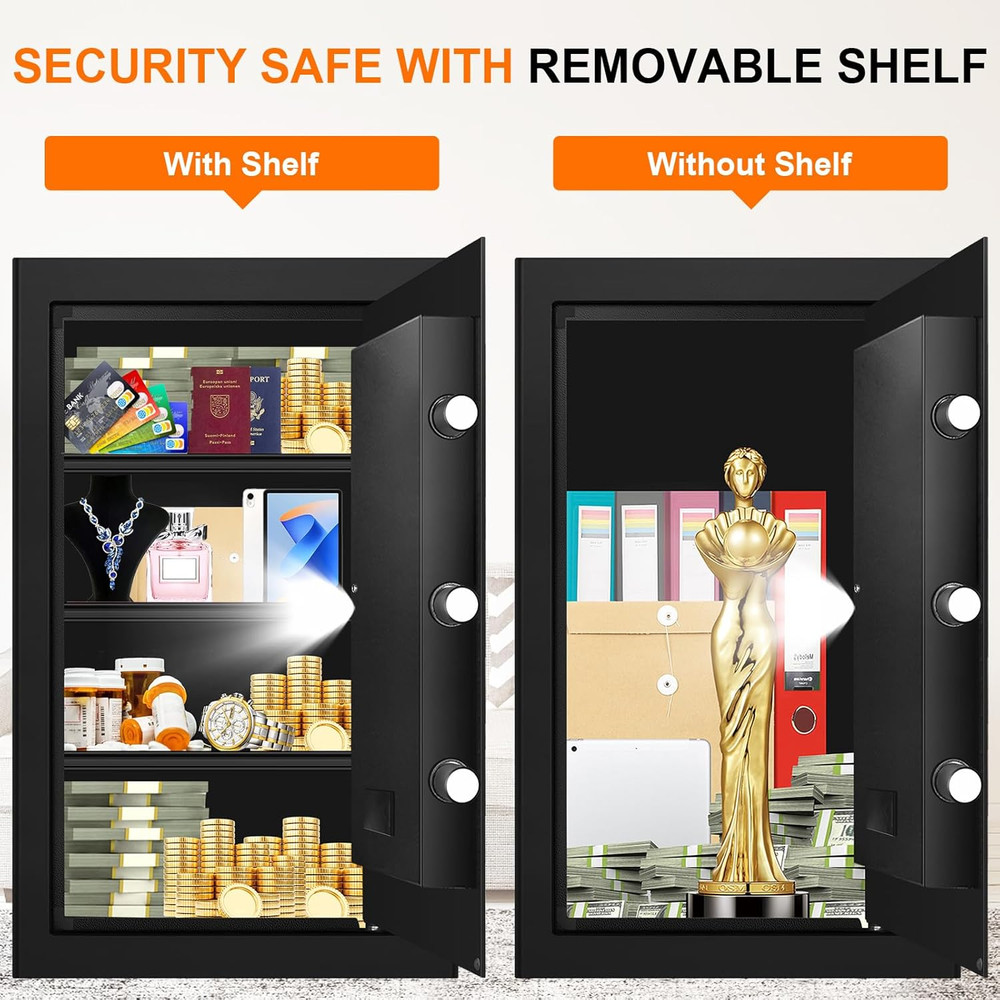 5.2 Cuft Large Fire Safes for Home, Security Safe Box Fireproof Waterproof with