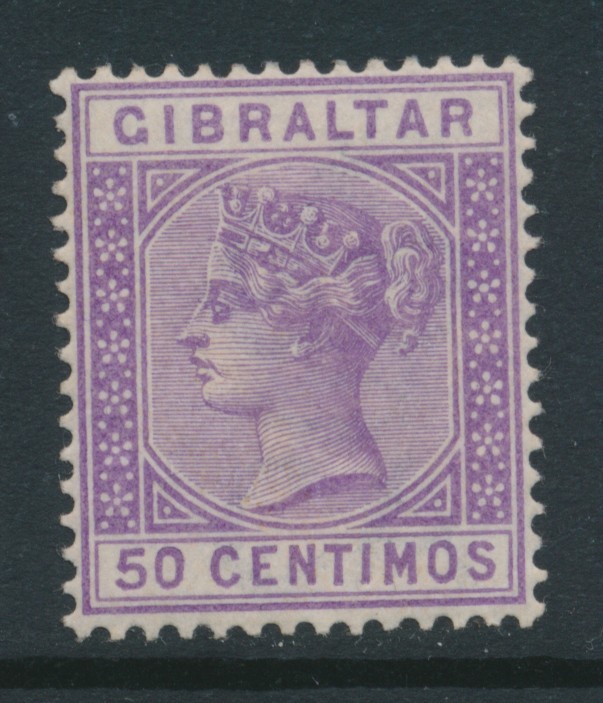 GIBRALTAR, 1889 50c lilac MNH, SG28