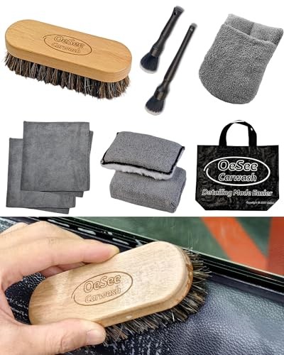 PRO Car Interior Cleaning Kit (9-Piece) - Deep Clean Tools for Leather,