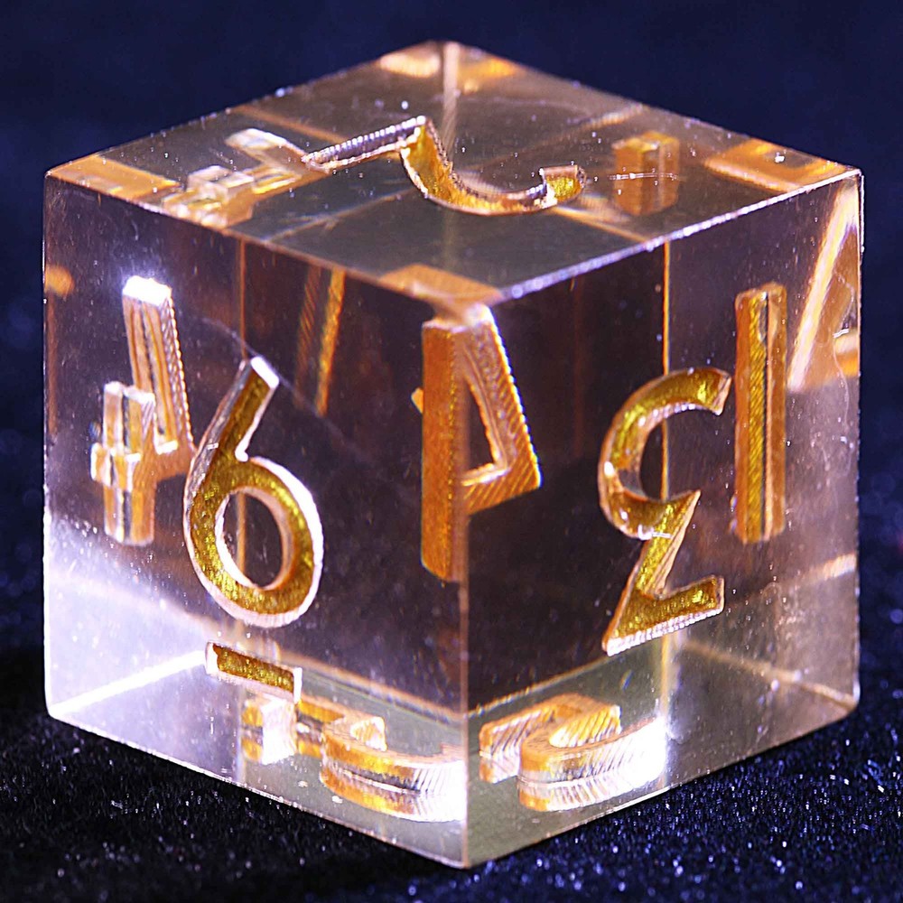 9 Polyhedral Resin Dice Set DD Solid Caramel for Dungeons Dragons RPG