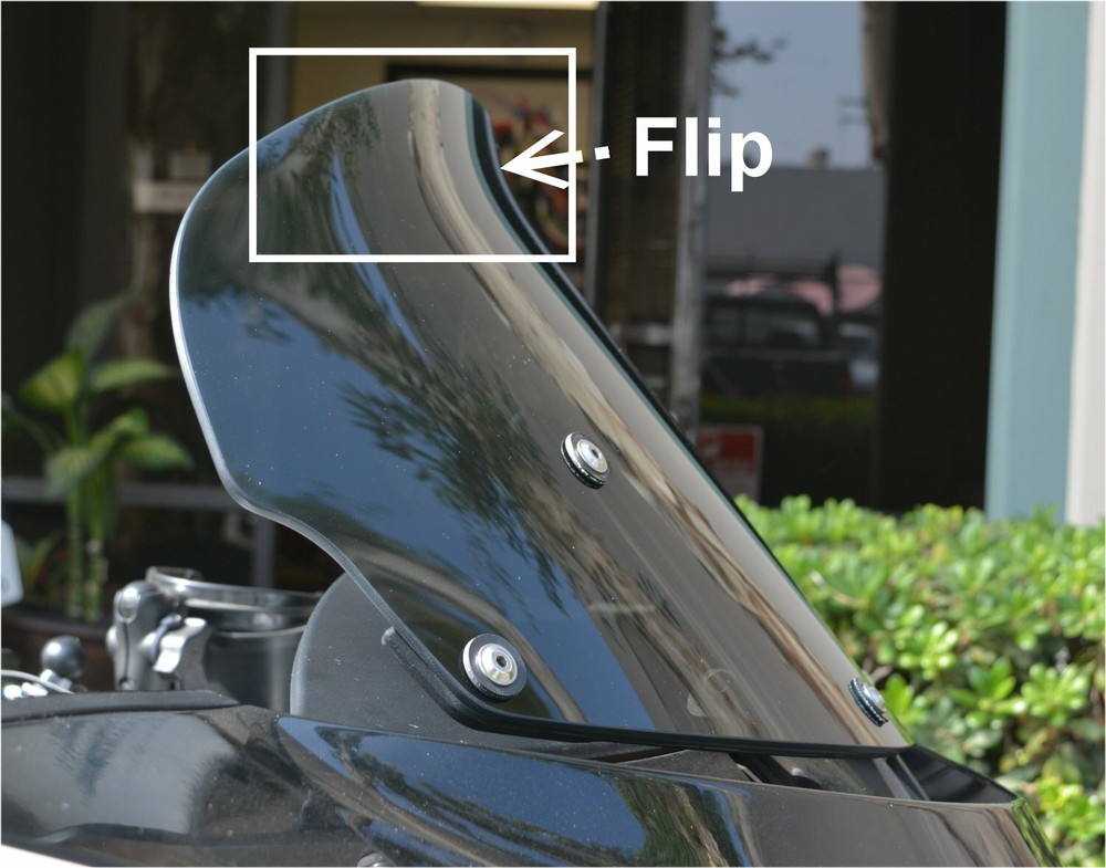 VICTORY VISION 2008-UP 14" TALL DARK GRAY REPLACEMENT WINDSHIELD