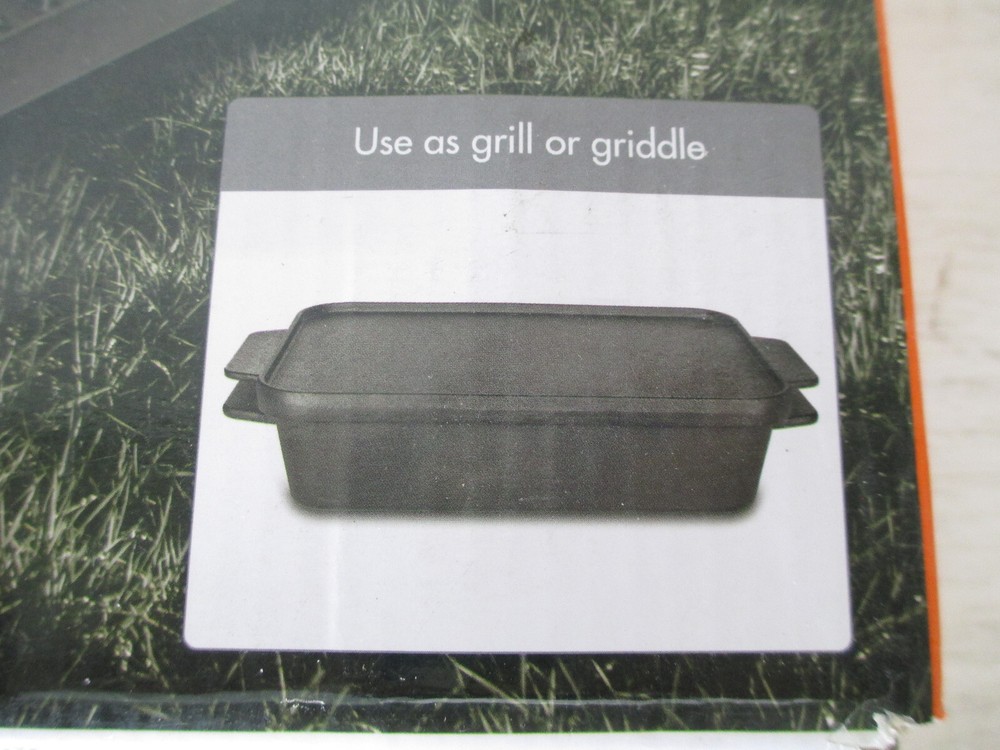 Ozark Trail 2 Piece Deep Pan Cast Iron Set with Dual Function Lid Cookware