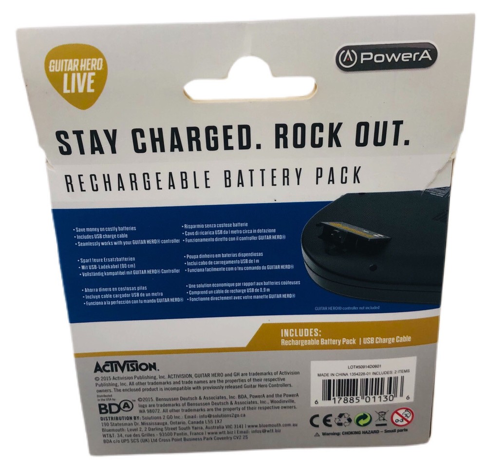Activision Guitar Hero Live Rechargeable Battery Pack Replacement