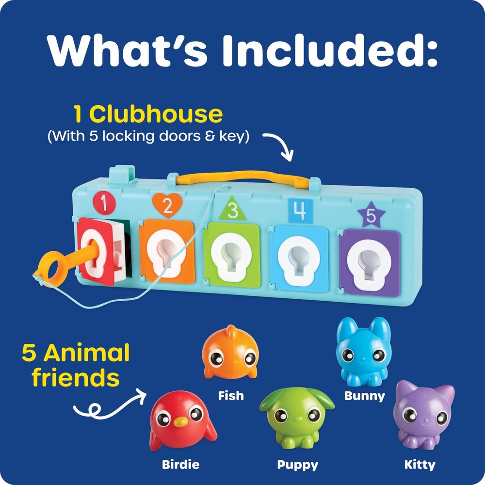 Learning Resources Lock & Key Clubhouse, Counting and Fine Medium to Large