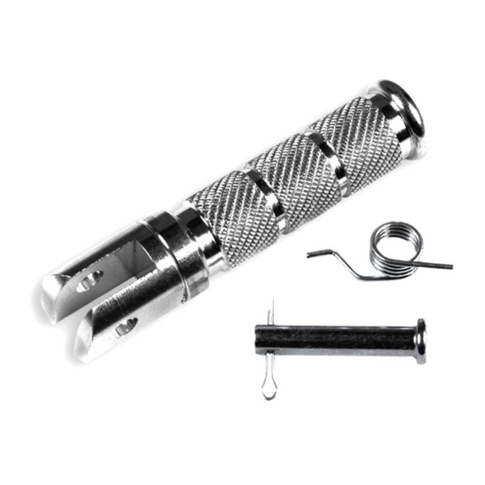 V PARTS SET, SCOOTER FOOTREST, ROUND, SILVER