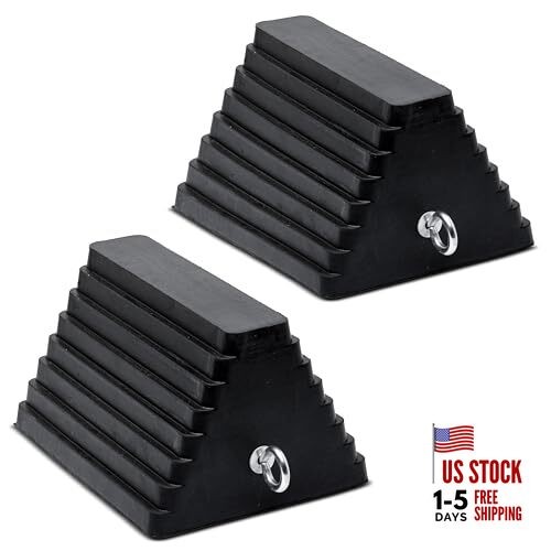 Industrial Extra Large Wheel Chock 2-Pack - Heavy Duty No Handle (2pack)