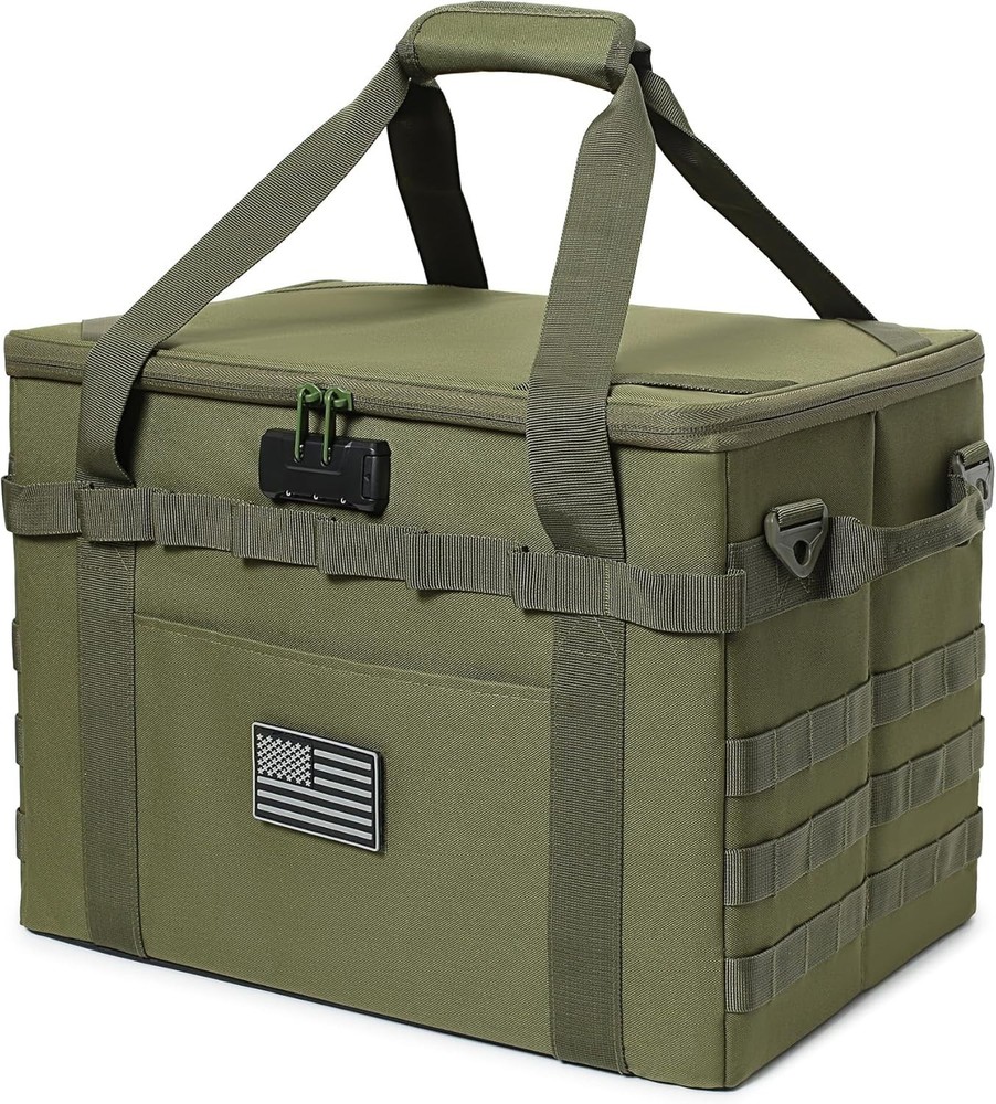 Tactical Camping Storage Bag - 38L with Combination Lock and Shoulder Strap