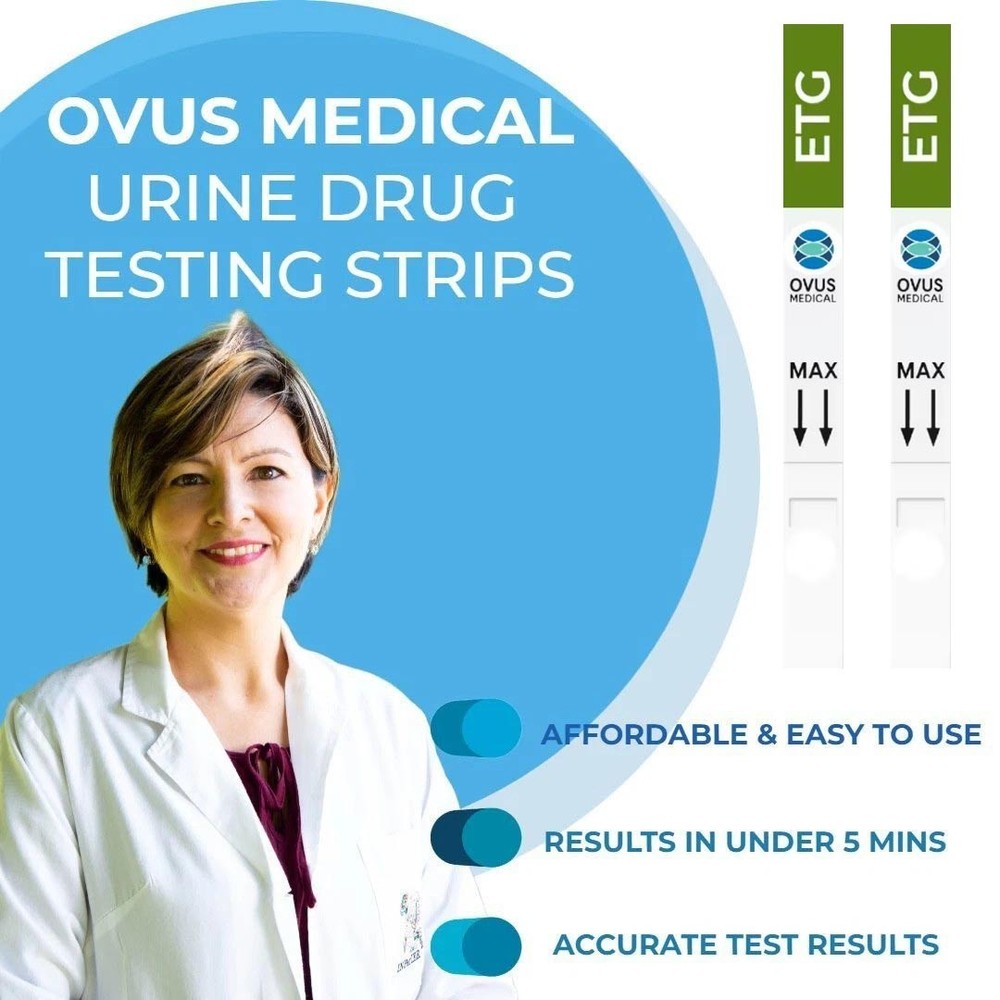 Alcohol (ETG) Testing Strips Rapid Urine Test Strips 80 Hour Detection | 25 PacK