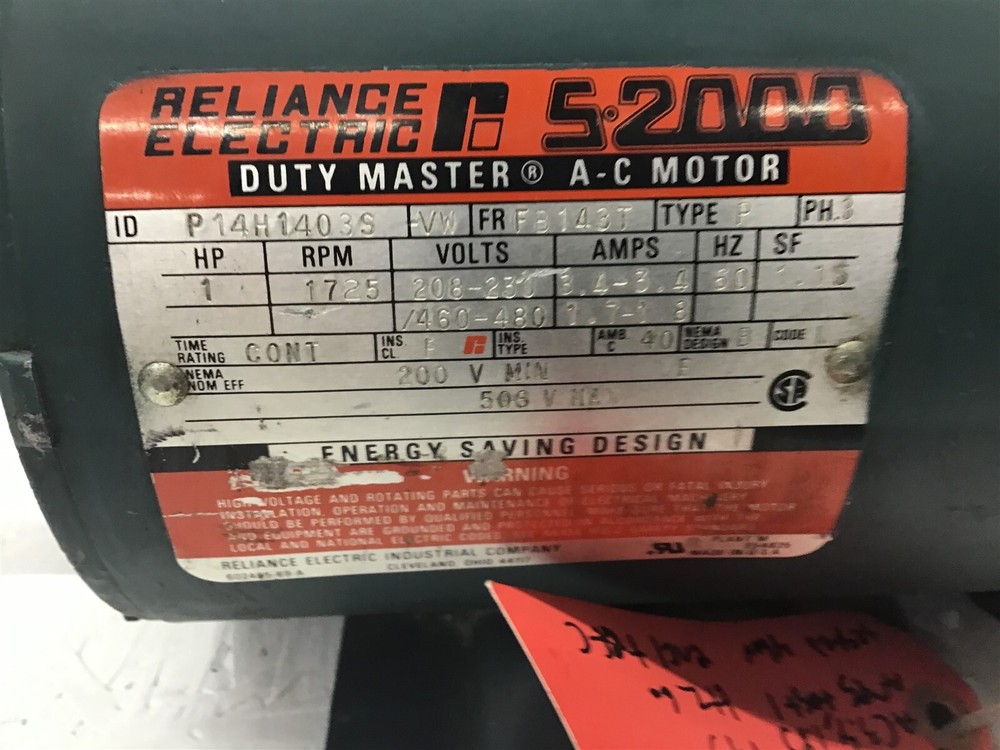 Reliance P14H1403S AC Motor