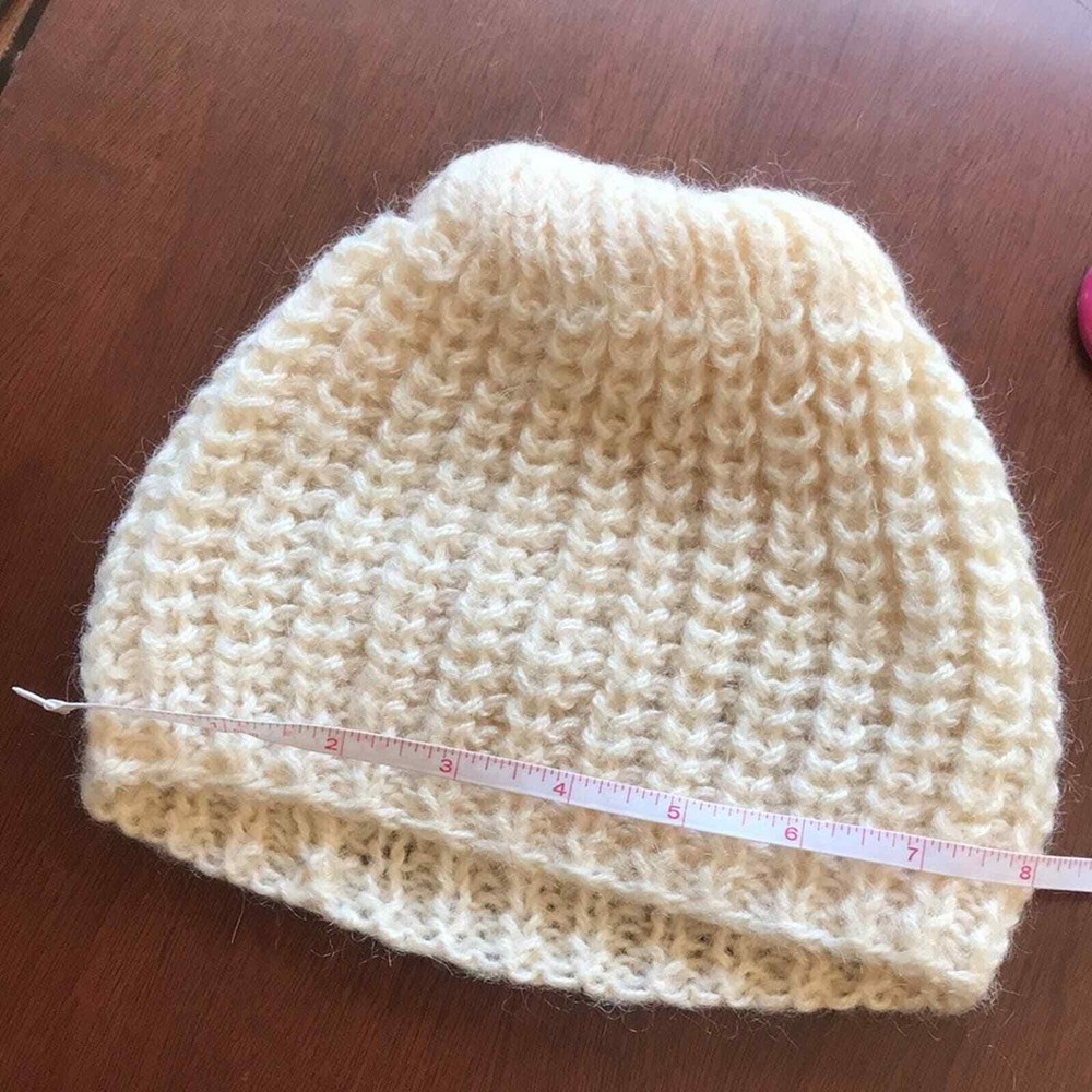Cream Knit Hat Beanie