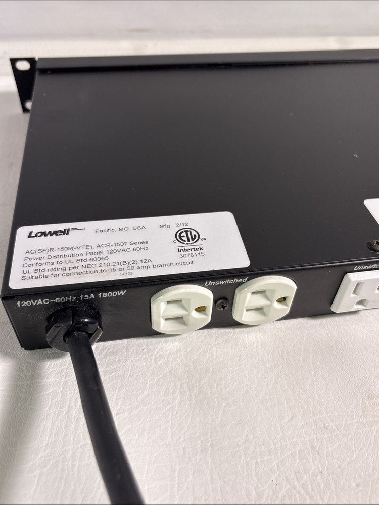 LOWELL ACSPR-1509-VTE | AC + Suppression + Over / Under Tested Working