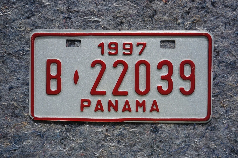 1997 Panama MOTORCYCLE License Plate