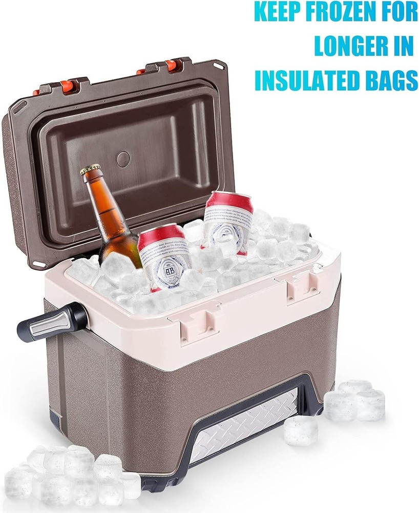 Fast-Freezing & Reusable Ice Cubes - 100 Count BPA-Free Plastic Ice for Drinks