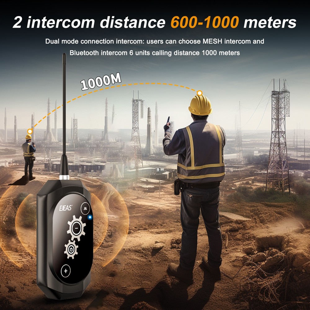 Full Deplux Mesh Bluetooth Intercom Headset Communication System for Industry