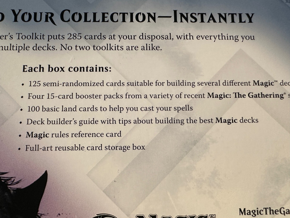 Magic the Gathering Deck Builders Toolkit 2015 Core Set 1 pack open, rest SEALED
