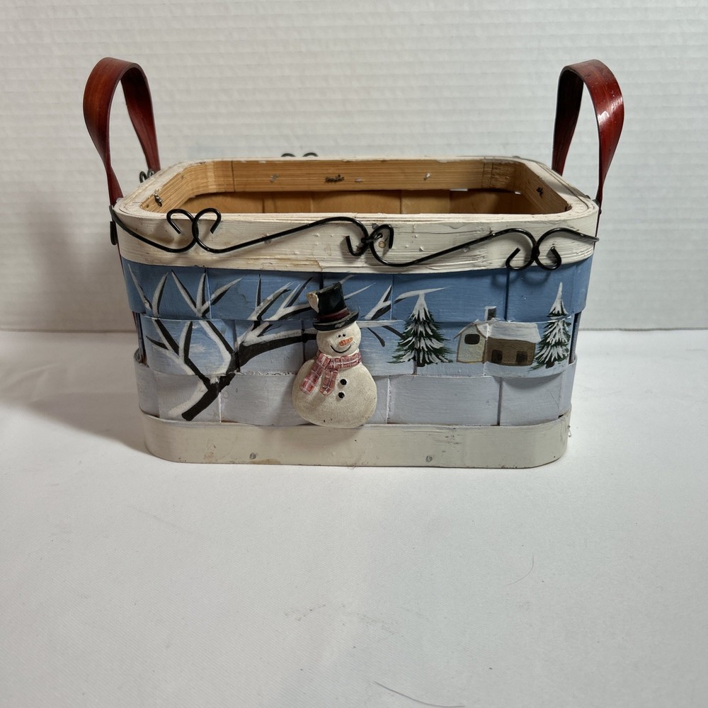 Decorative Snowman Basket