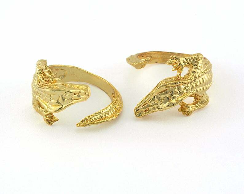 Adjustable Ring Gold Plated Brass 17.5mm 7US innsize Adjustable 2888