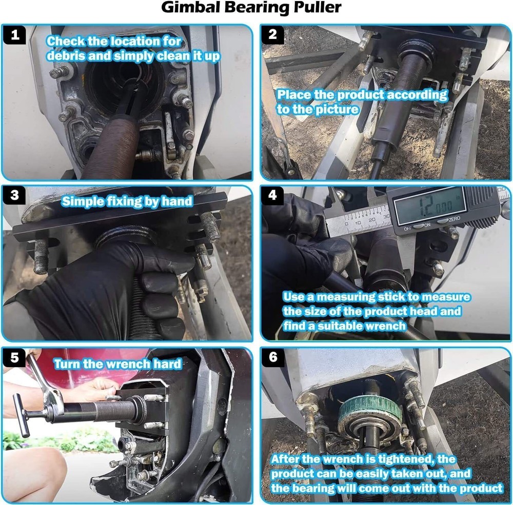 Gimbal Bearing Puller Alignment Tool & Hinge Pin Tool For Mercruiser Alpha Bravo