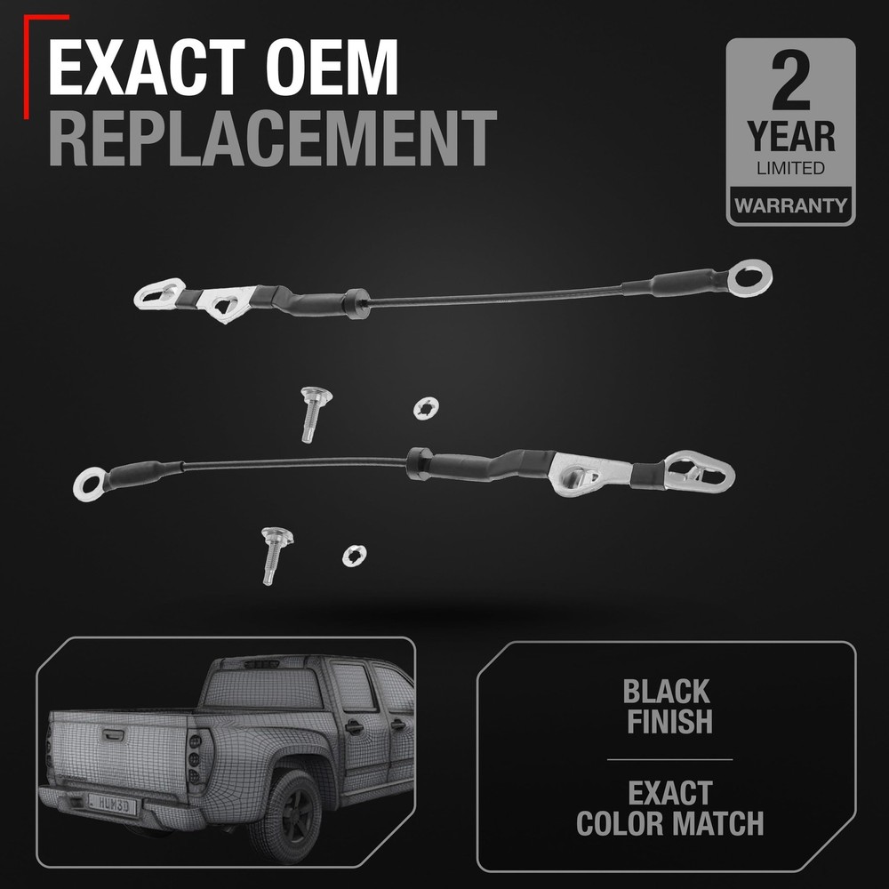 Tailgate Cable Set for Colorado, Canyon - Support Straps, Metal