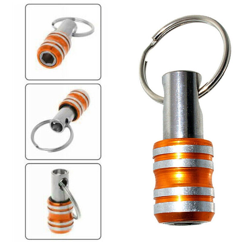 5 Pcs 1/4" Hex Shank Quick Release Key Chain Screwdriver Bit Holder Bits Set e