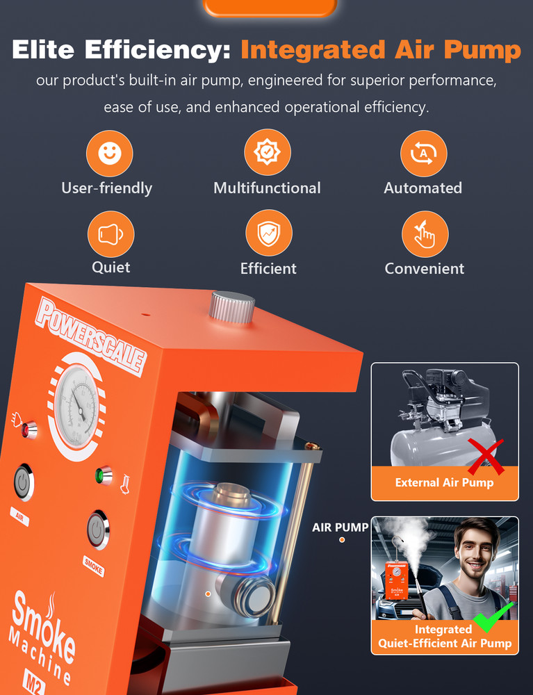 Automobile smoke diagnostic leak detector