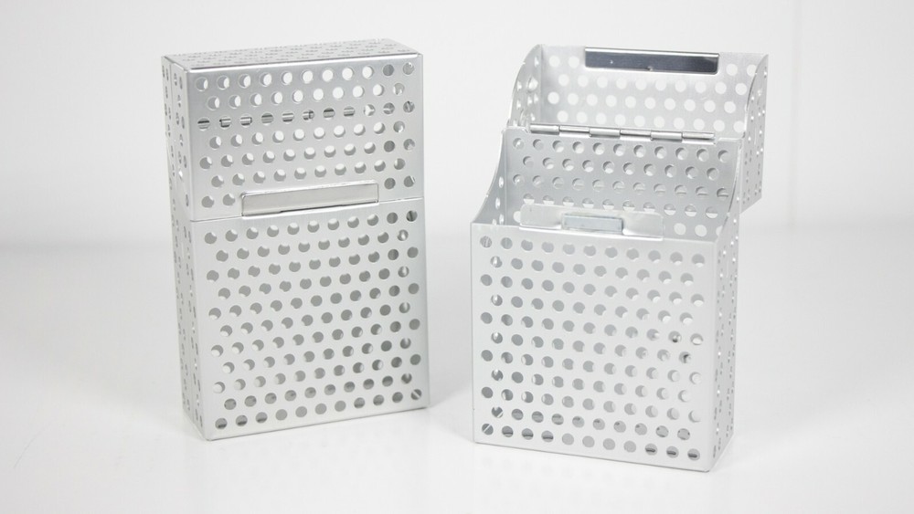 12 Assorted Color See Thru Aluminum Cigarette Case Pack Holder King Size