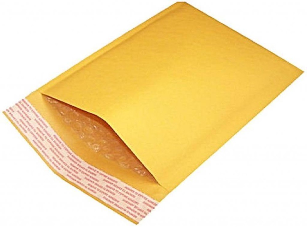 50 #000 4x8 kraft bubble mailer envelopes*inner size:4.5"x7"