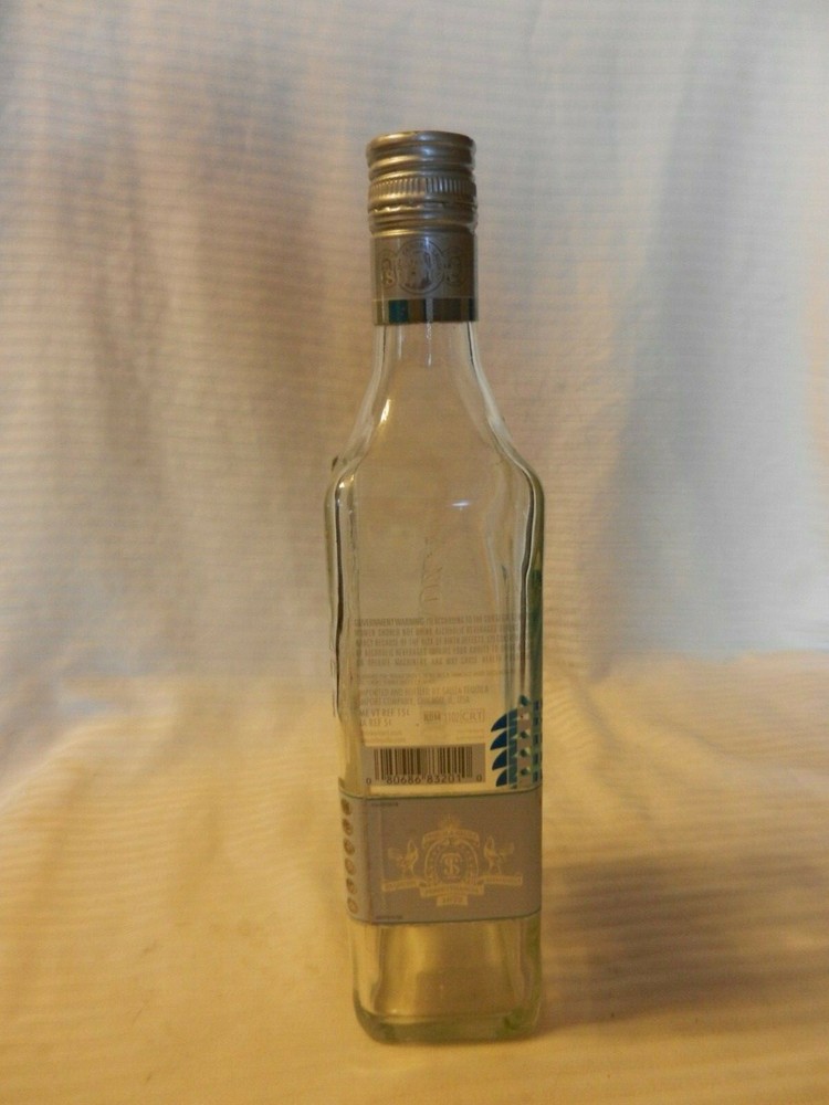 Imported Sauza Tequila Silver Empty Bottle with Cap Embossed with Blue Rooster