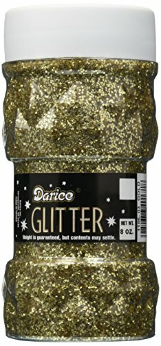Darice 8-Ounce Glitter Jar, Gold