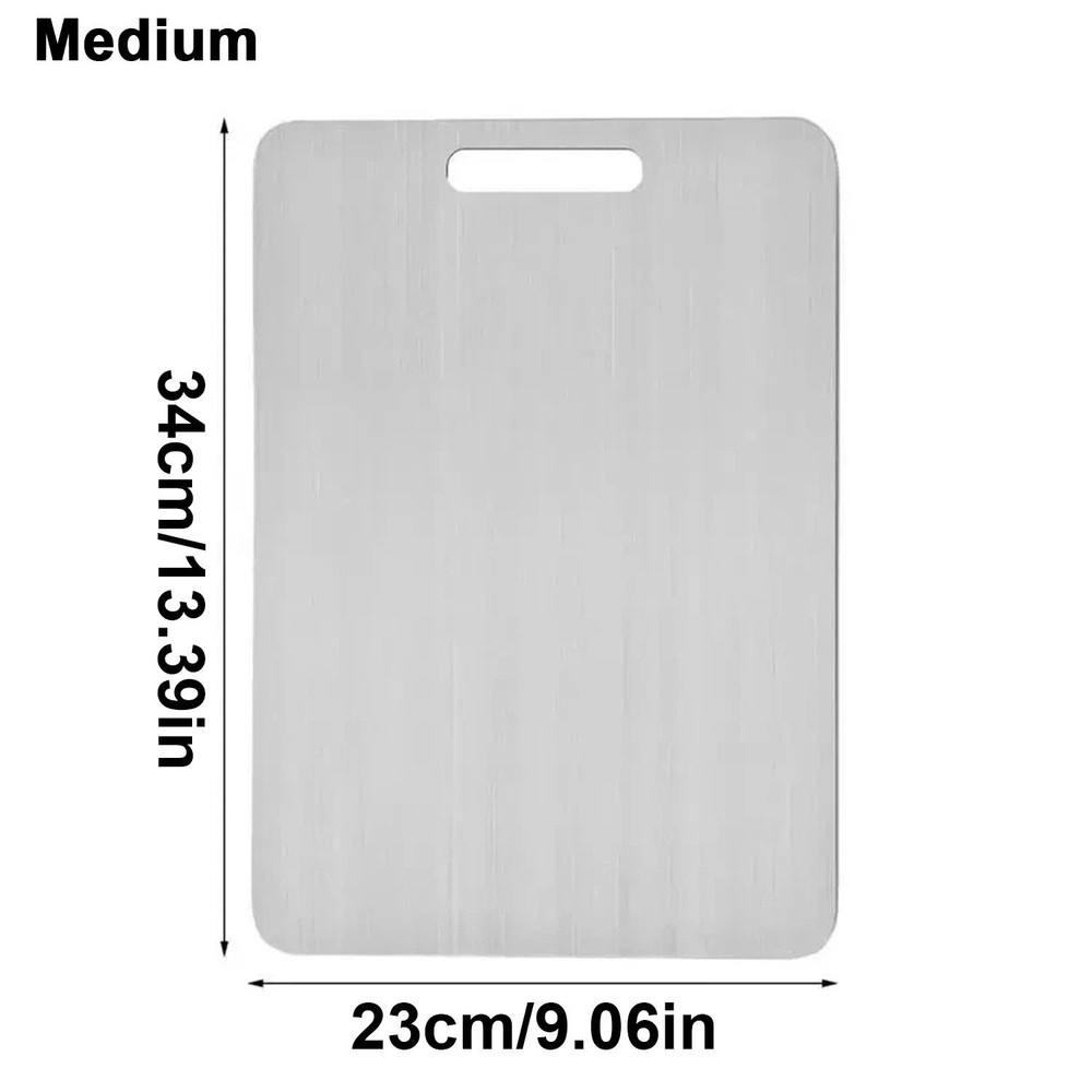 Medium Stainless Steel Cutting Board Double-Sided Cutting Boards Kitchen Camping