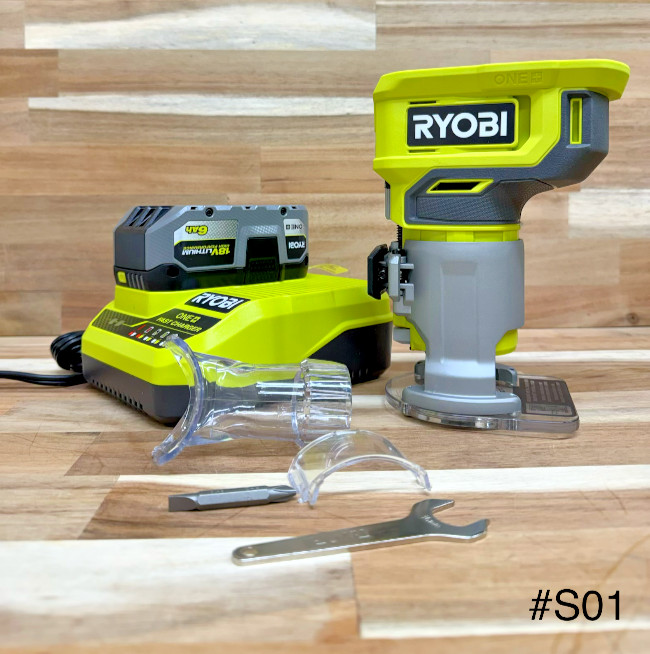 RYOBI ONE+ 18V PCL424 Cordless Compact Fixed Base Router Kit #S01