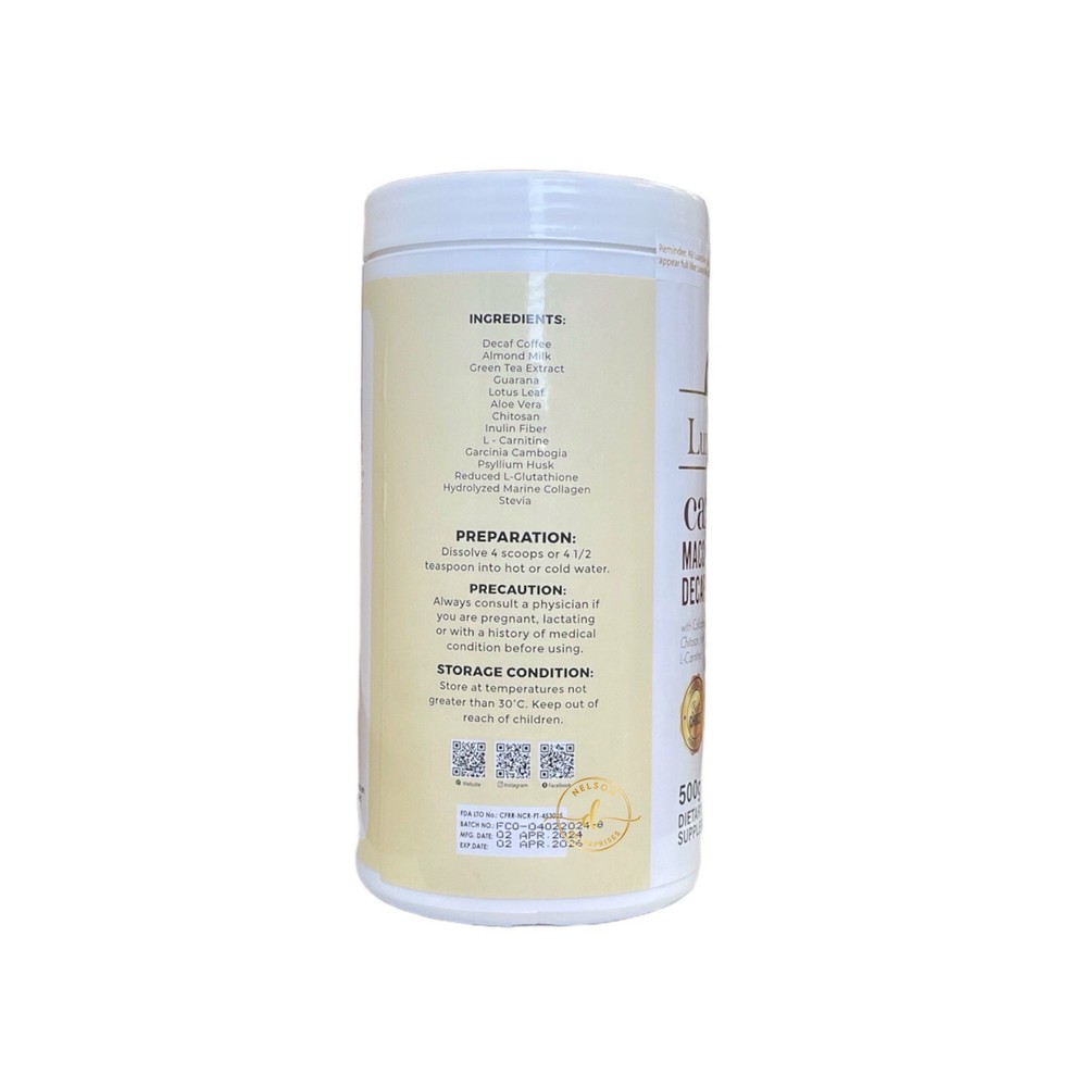 Luxe Slim Half Kilo DECAF Caffe Macchiato