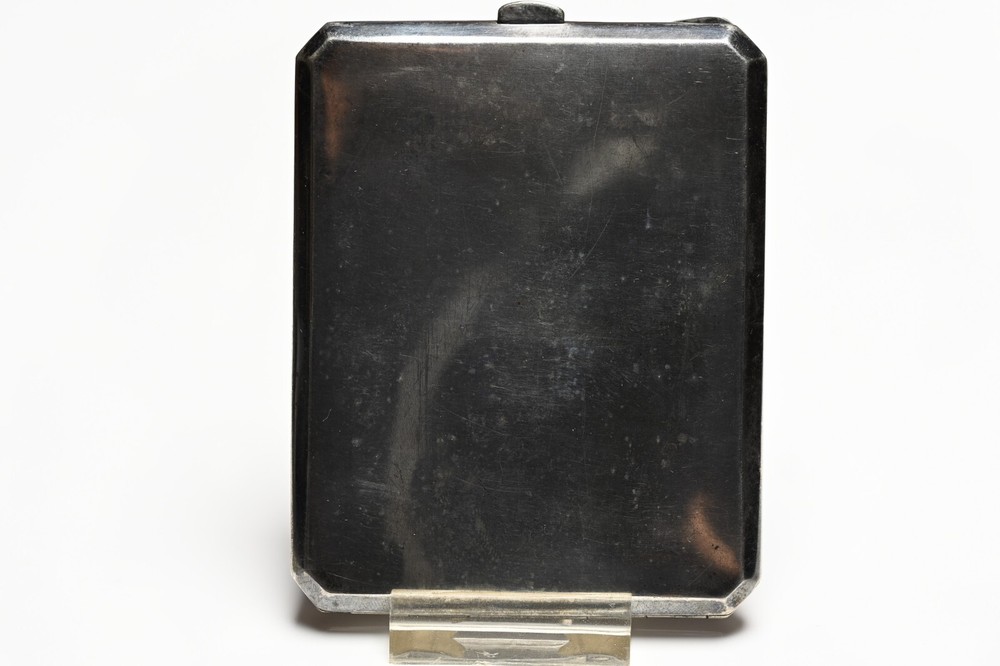 Antique Silver E Enamel Case
