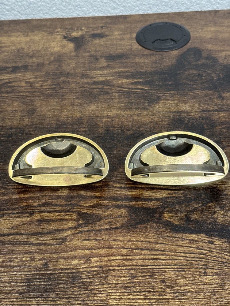 Drexel Passage Drawer Pulls 2 Handles Campaign Brass KBC N-16827 Replacement