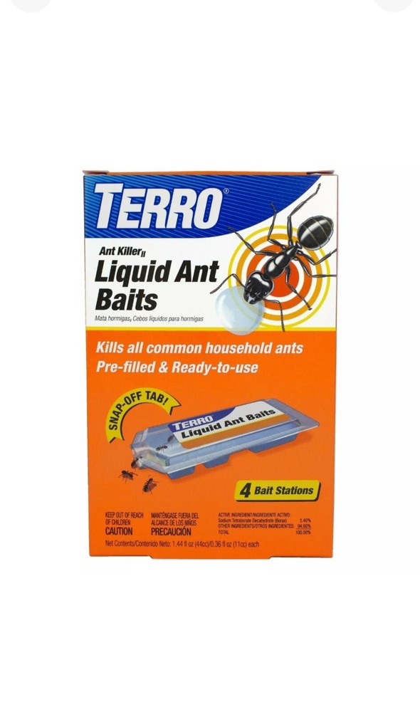 TERRO Liquid Ant Baits - 4 Bait Stations Kill All Common Household Ants 🐜