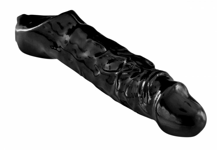 Mamba Penis  Sheath Extensions +Plus Perfect  Extension With Ball Strap- Black